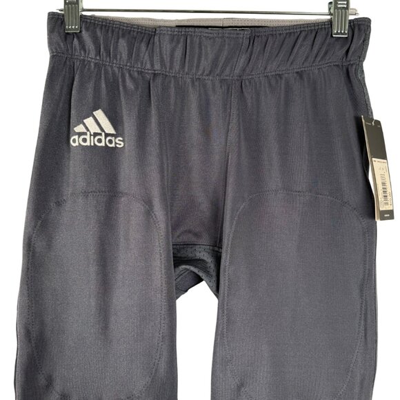 Adidas Hyped Football Pants Mens Medium Gray White No Pads NWT SS-1965 - Picture 3 of 14